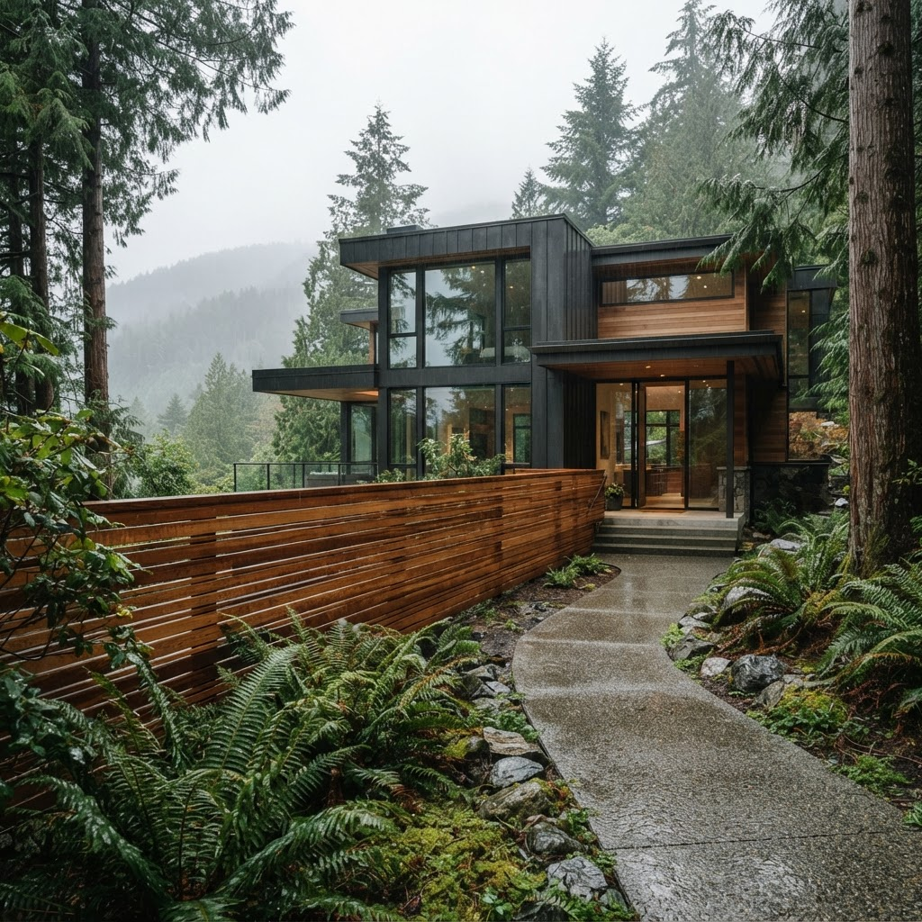 Marine Drive Screen — Horizontal Slat in West Vancouver, BC